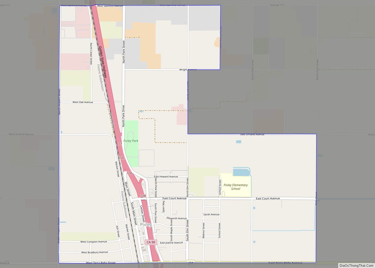 Map of Pixley CDP