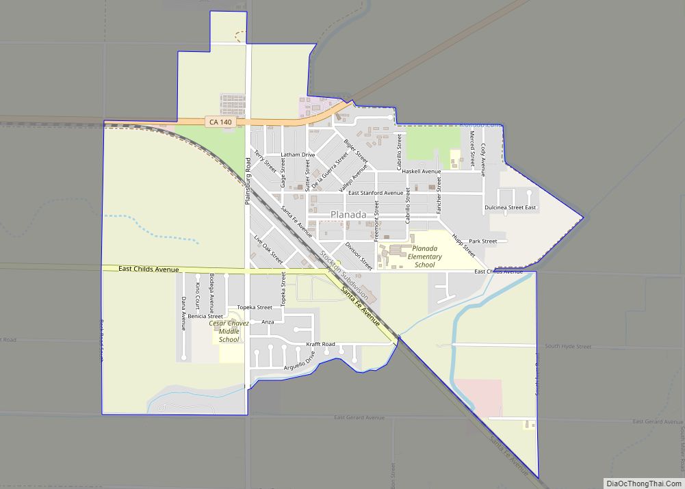 Map of Planada CDP