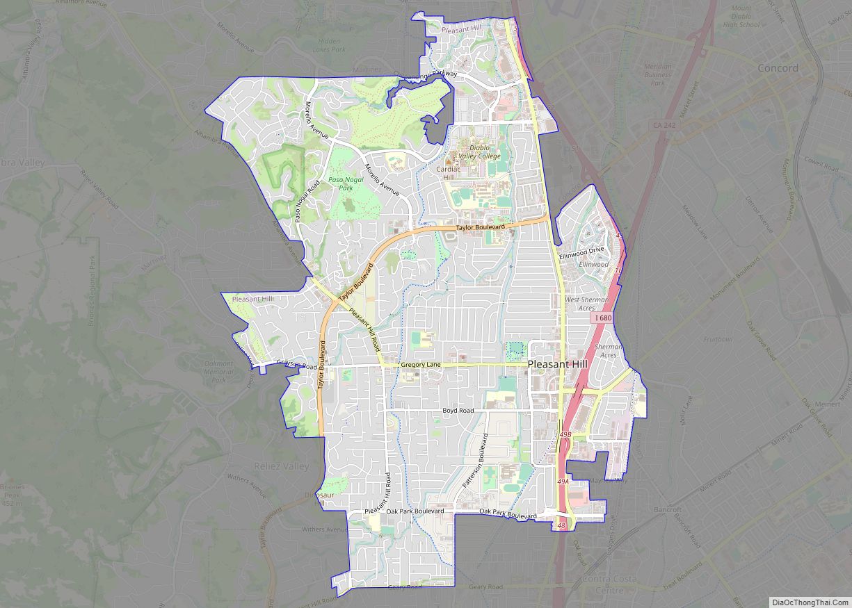 Map of Pleasant Hill city