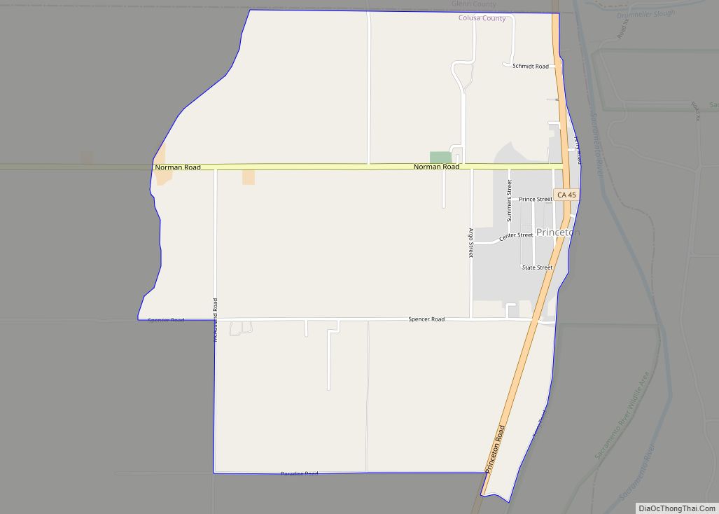Map of Princeton CDP