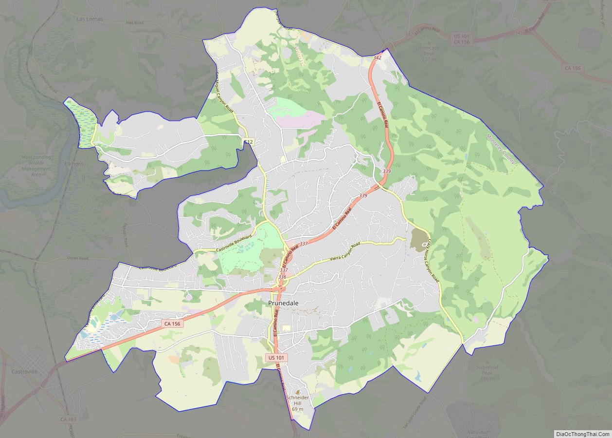Map of Prunedale CDP