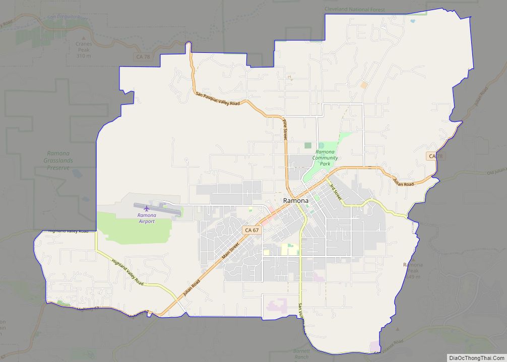 Map of Ramona CDP