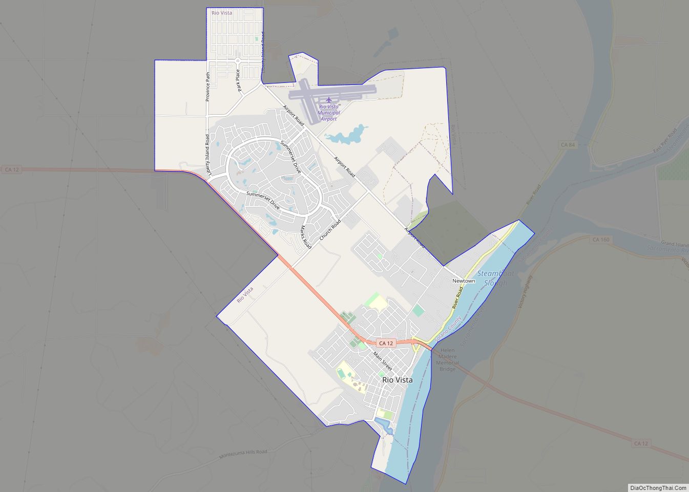 Map of Rio Vista city