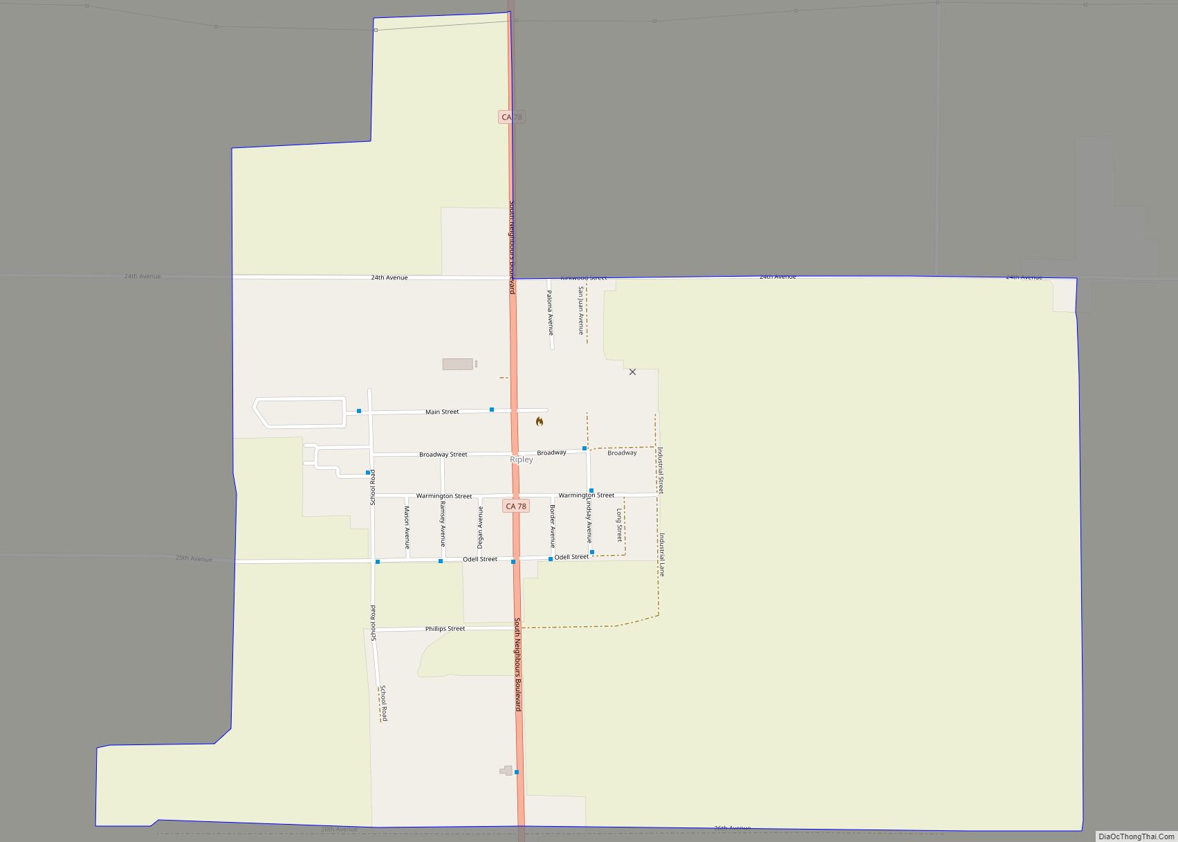 Map of Ripley CDP
