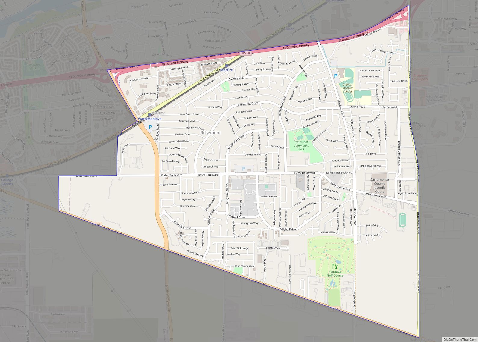 Map of Rosemont CDP