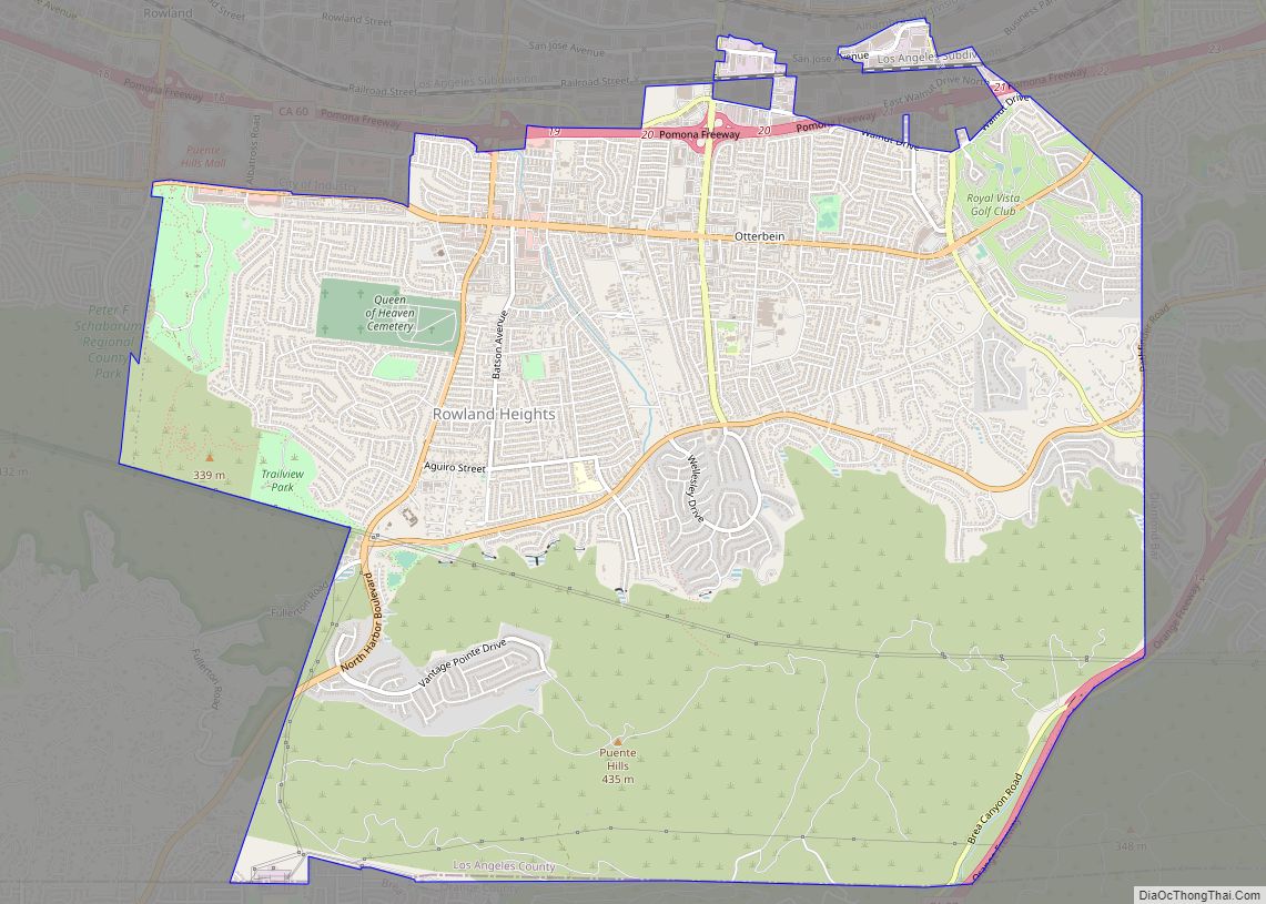 Map of Rowland Heights CDP