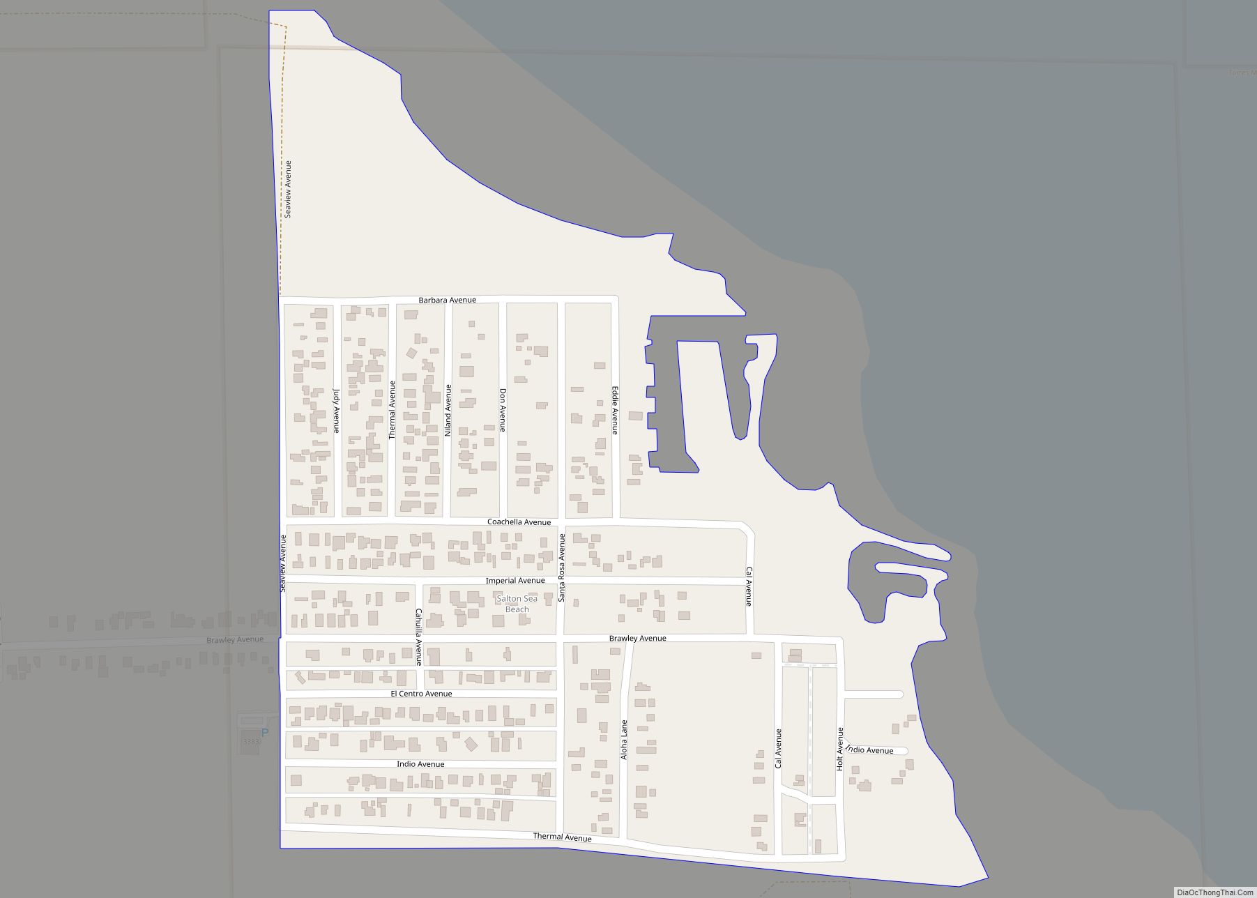 Map of Salton Sea Beach CDP