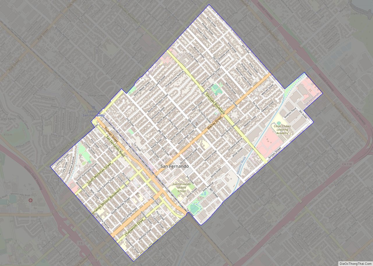 Map of San Fernando city