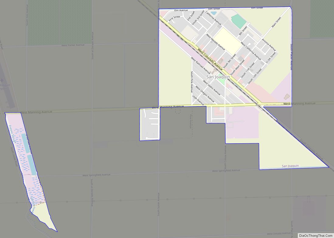 Map of San Joaquin city