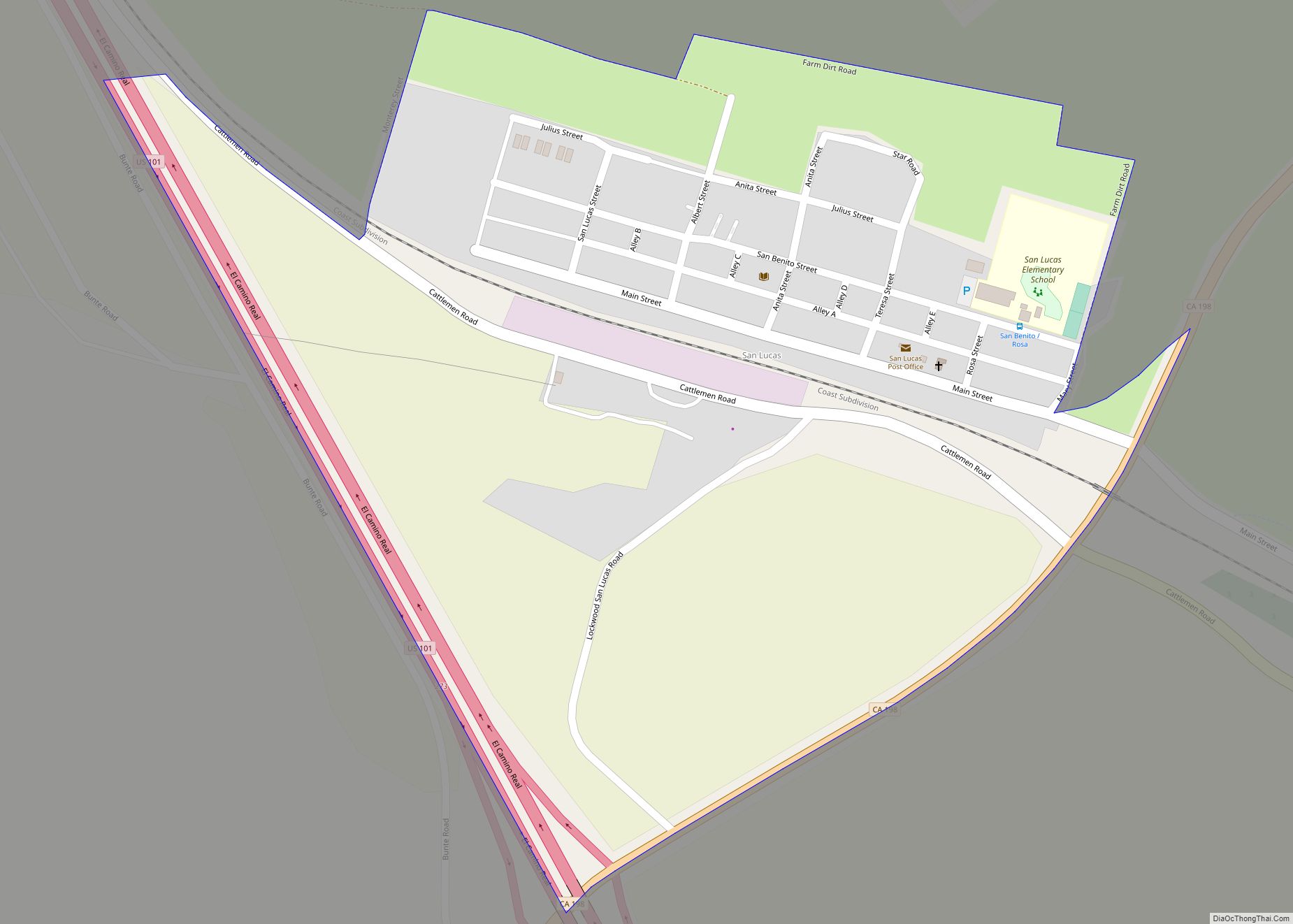 Map of San Lucas CDP