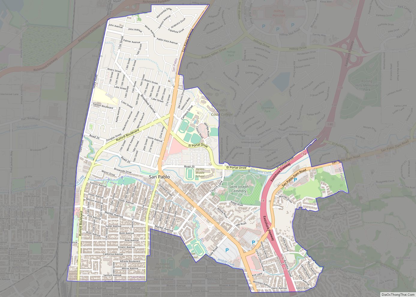 Map of San Pablo city