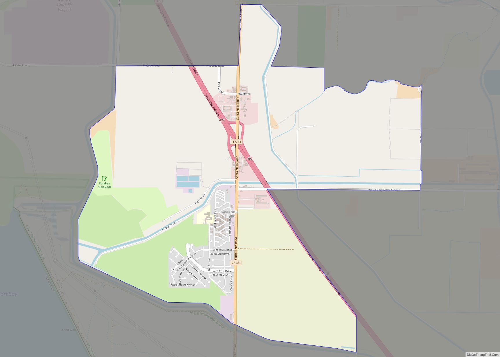 Map of Santa Nella CDP
