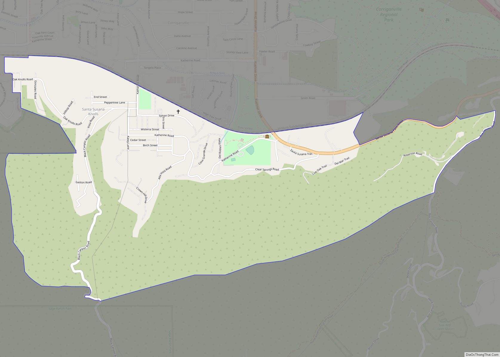 Map of Santa Susana CDP