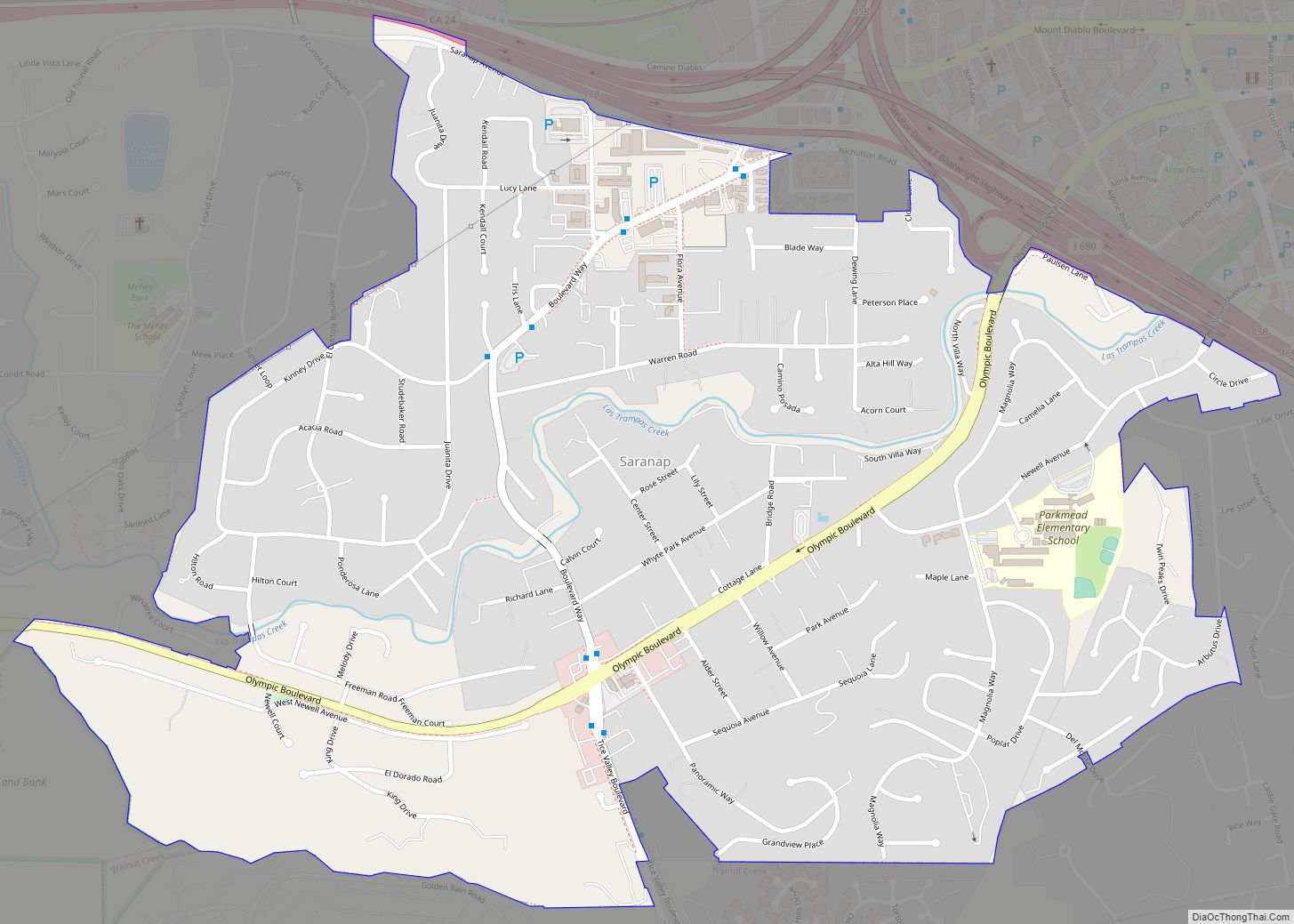 Map of Saranap CDP