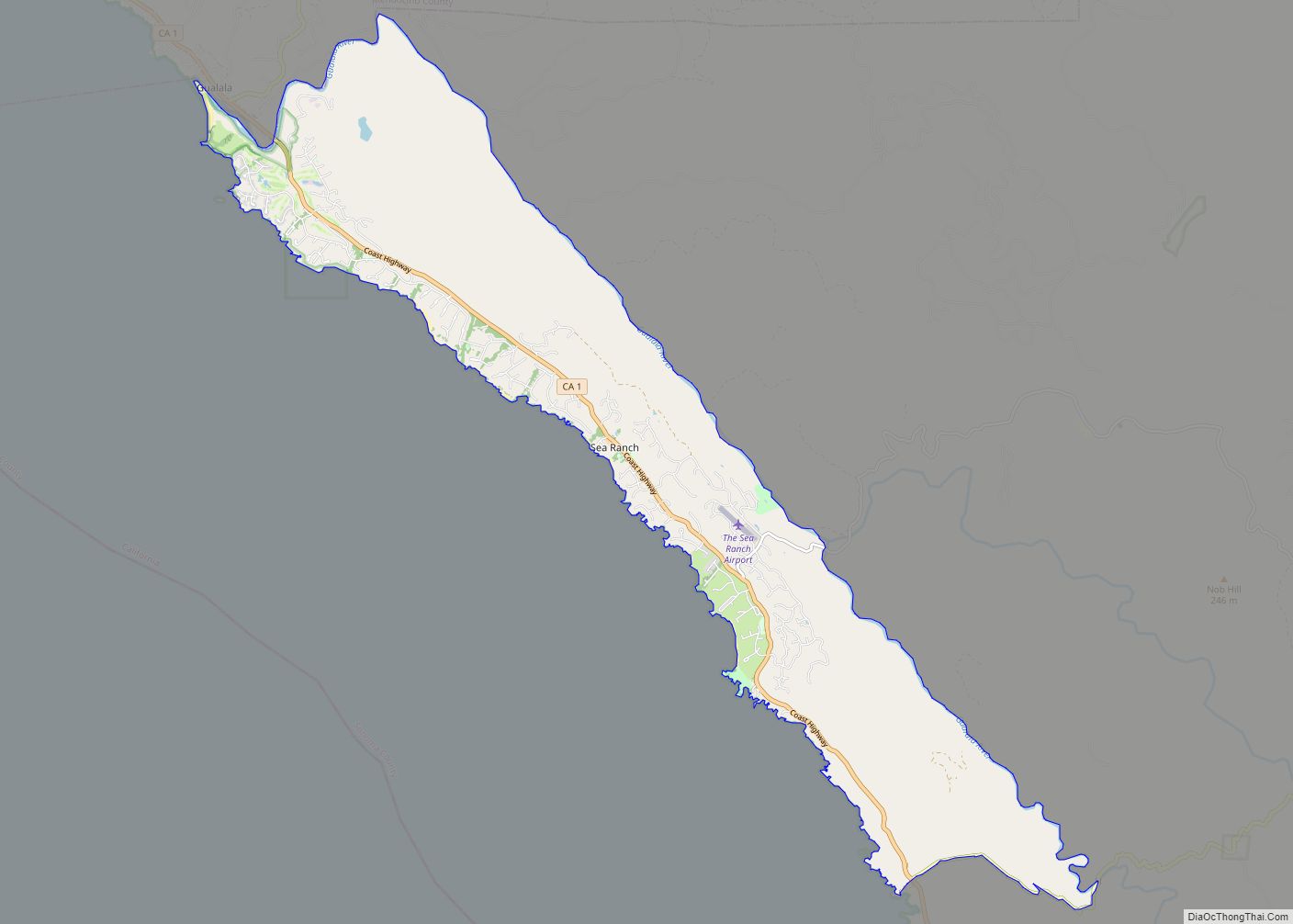 Map of Sea Ranch CDP