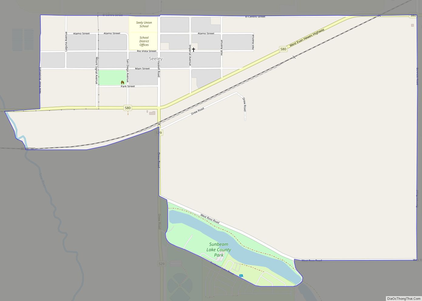 Map of Seeley CDP