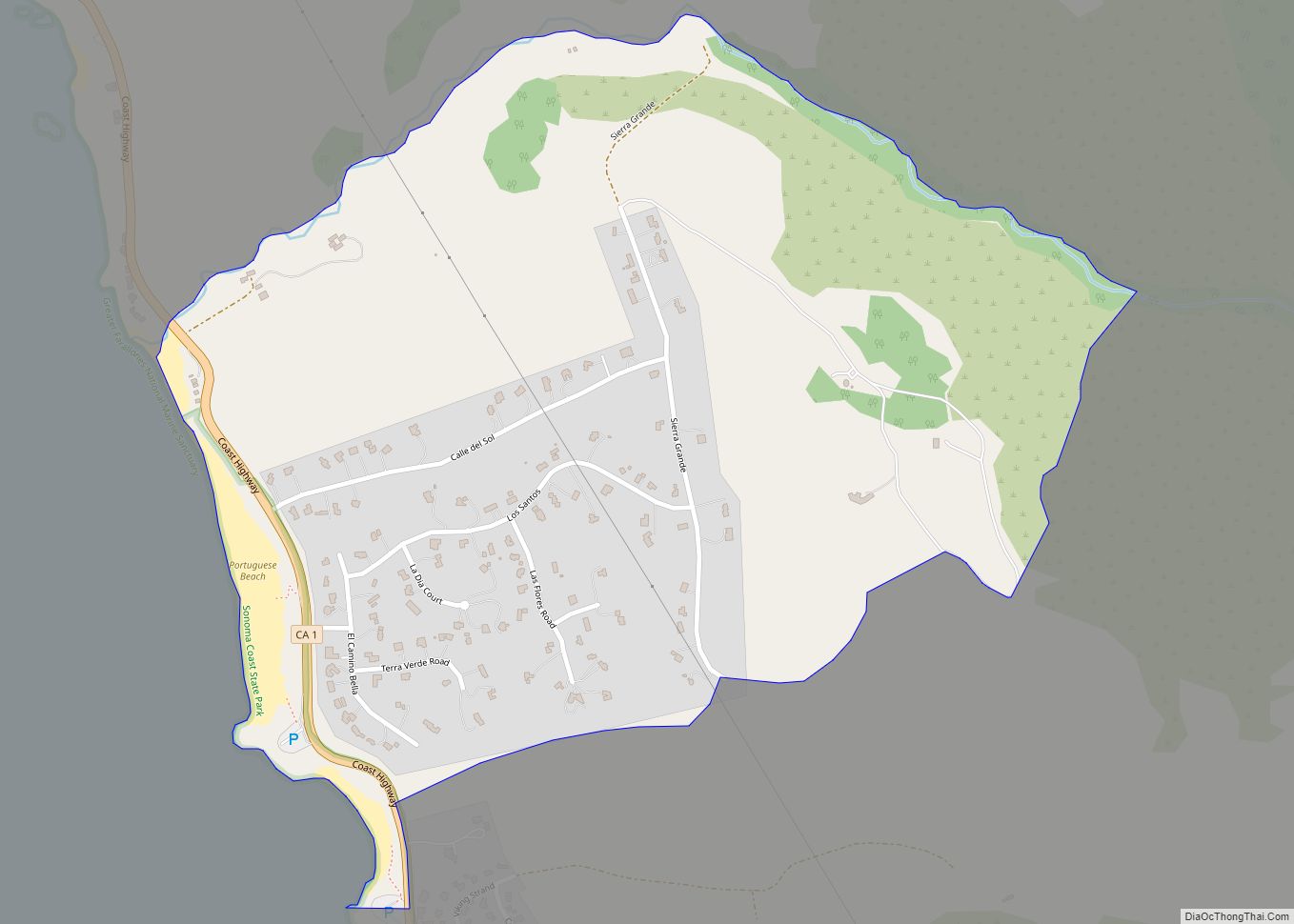 Map of Sereno del Mar CDP