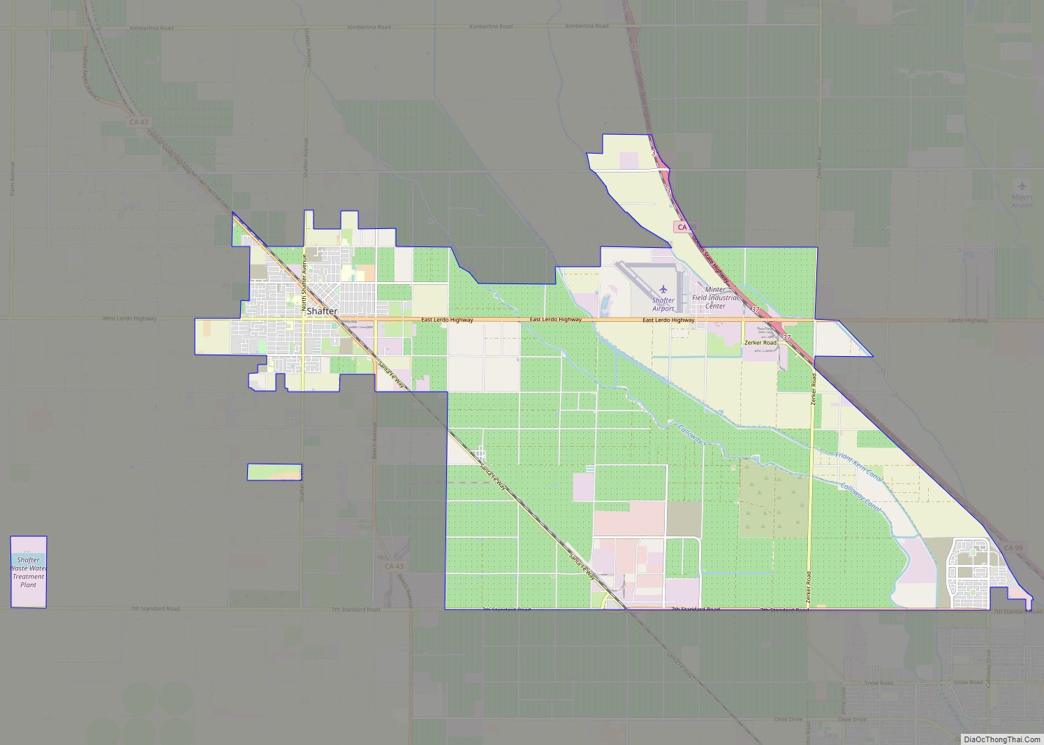 Map of Shafter city