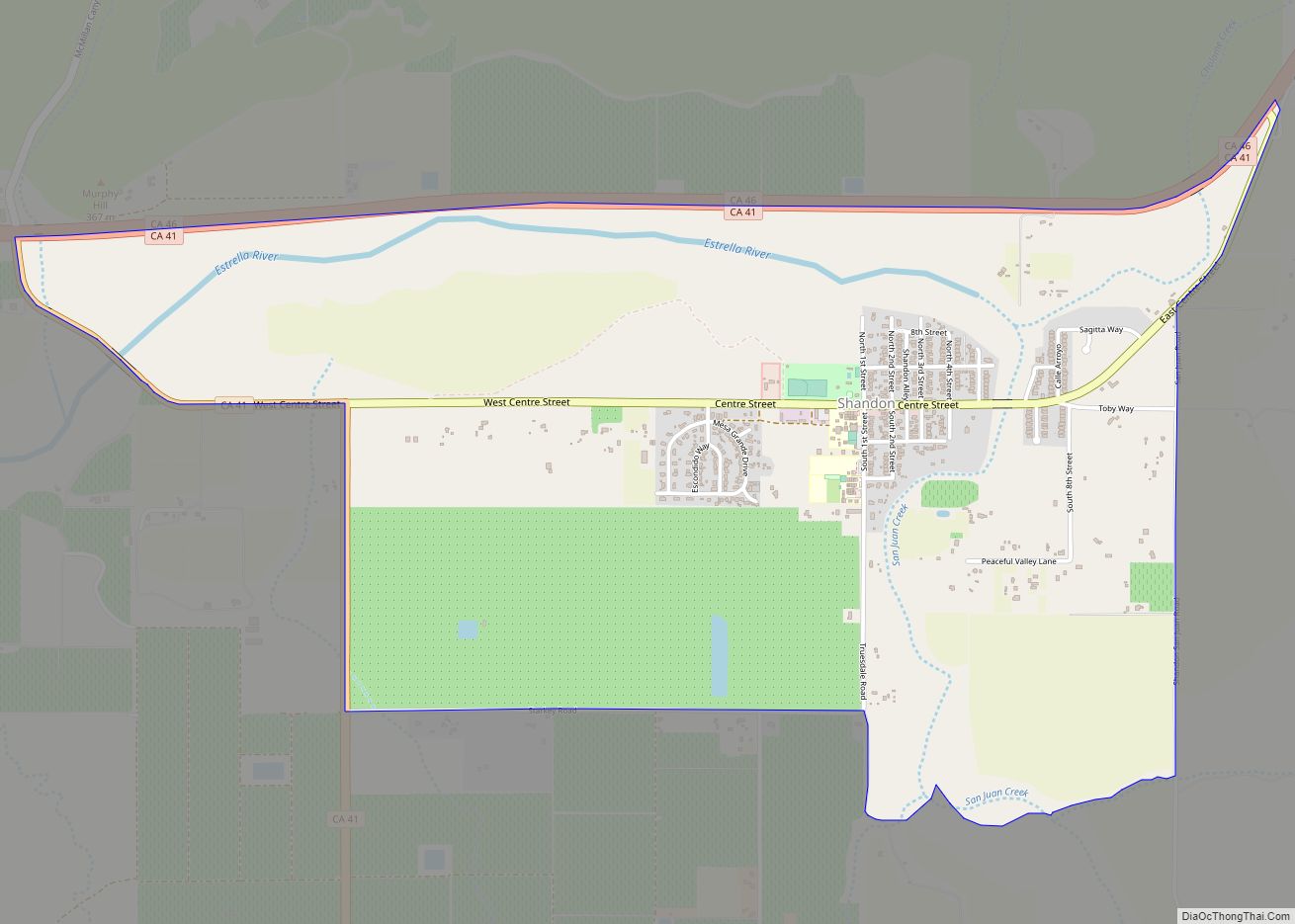 Map of Shandon CDP