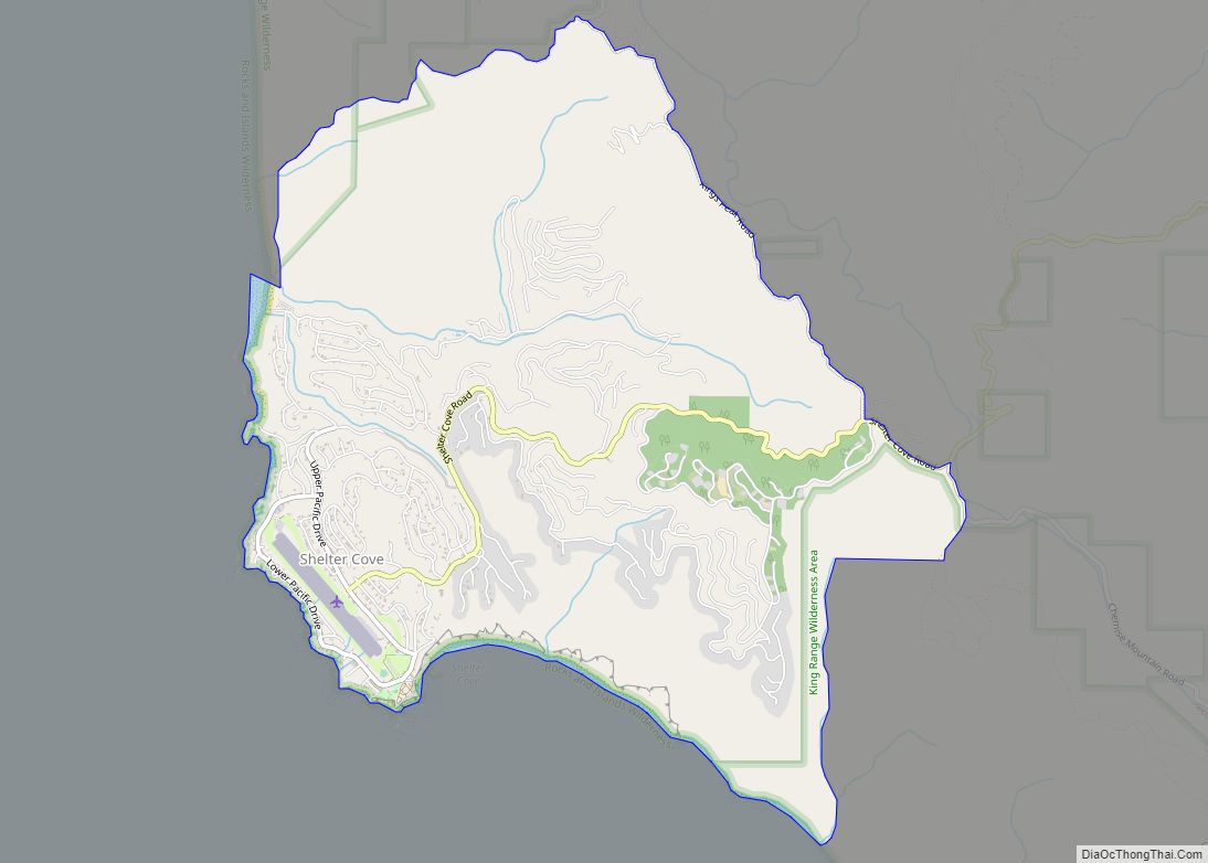 Map of Shelter Cove CDP