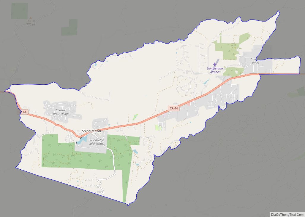 Map of Shingletown CDP