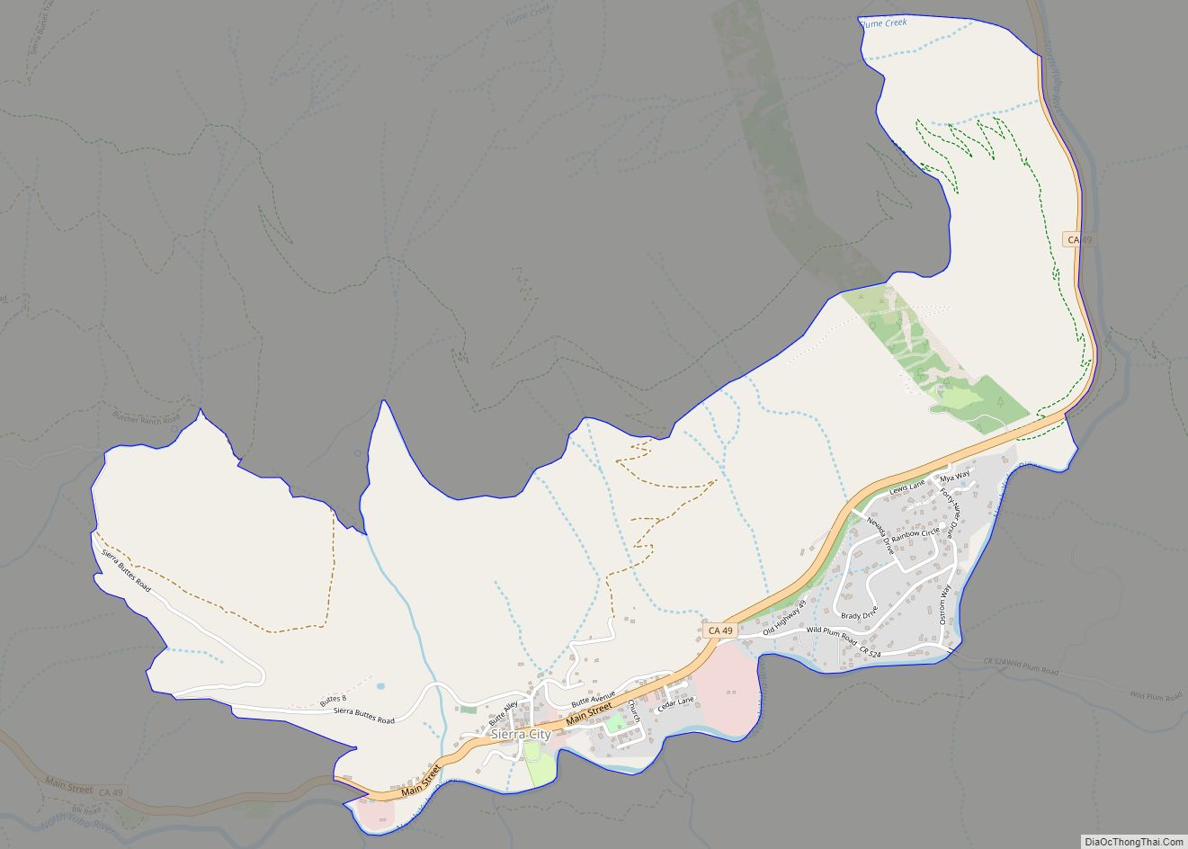 Map of Sierra City CDP