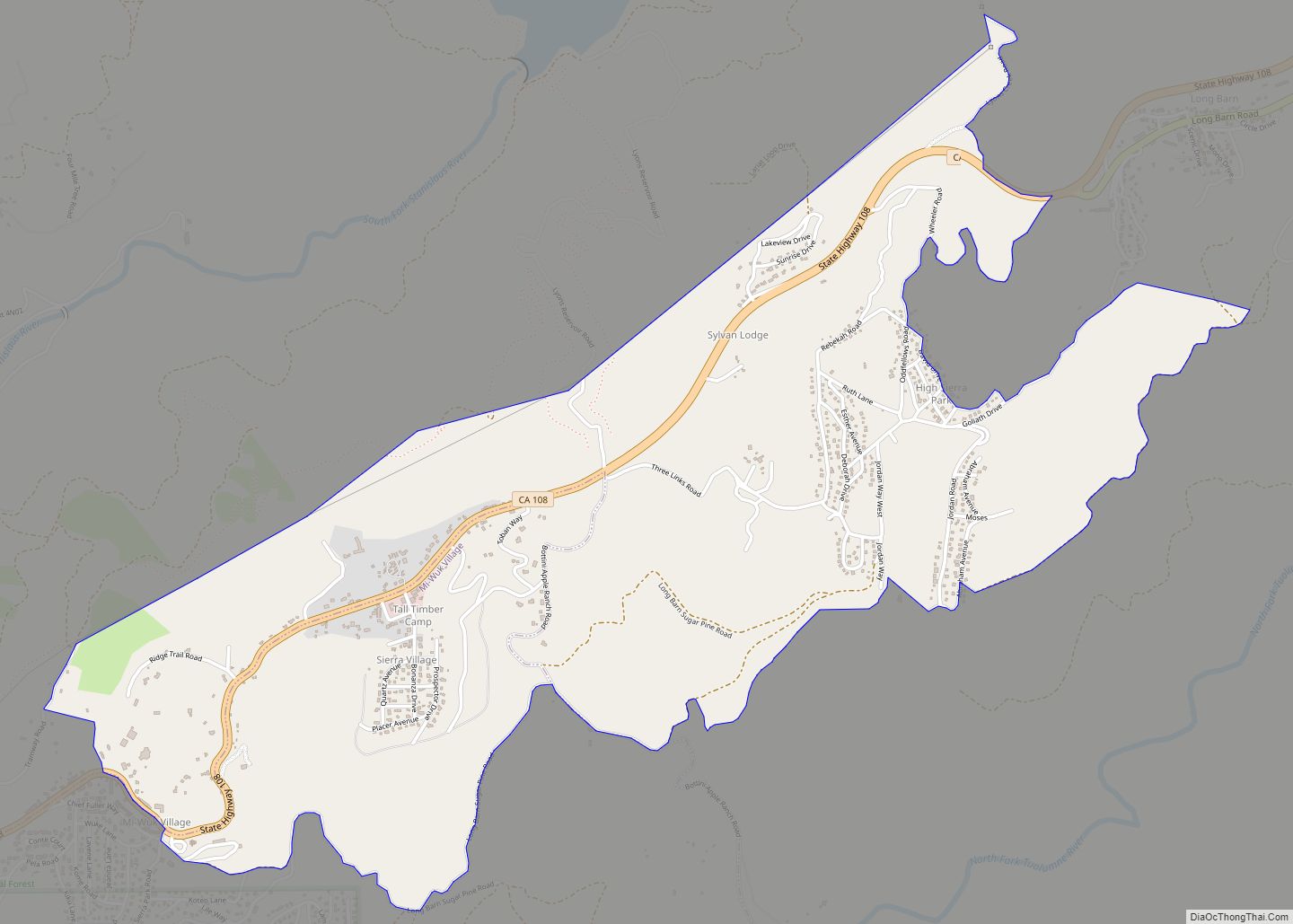 Map of Sierra Village CDP