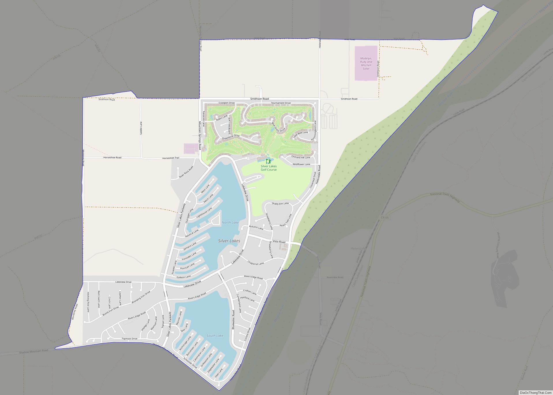 Map of Silver Lakes CDP
