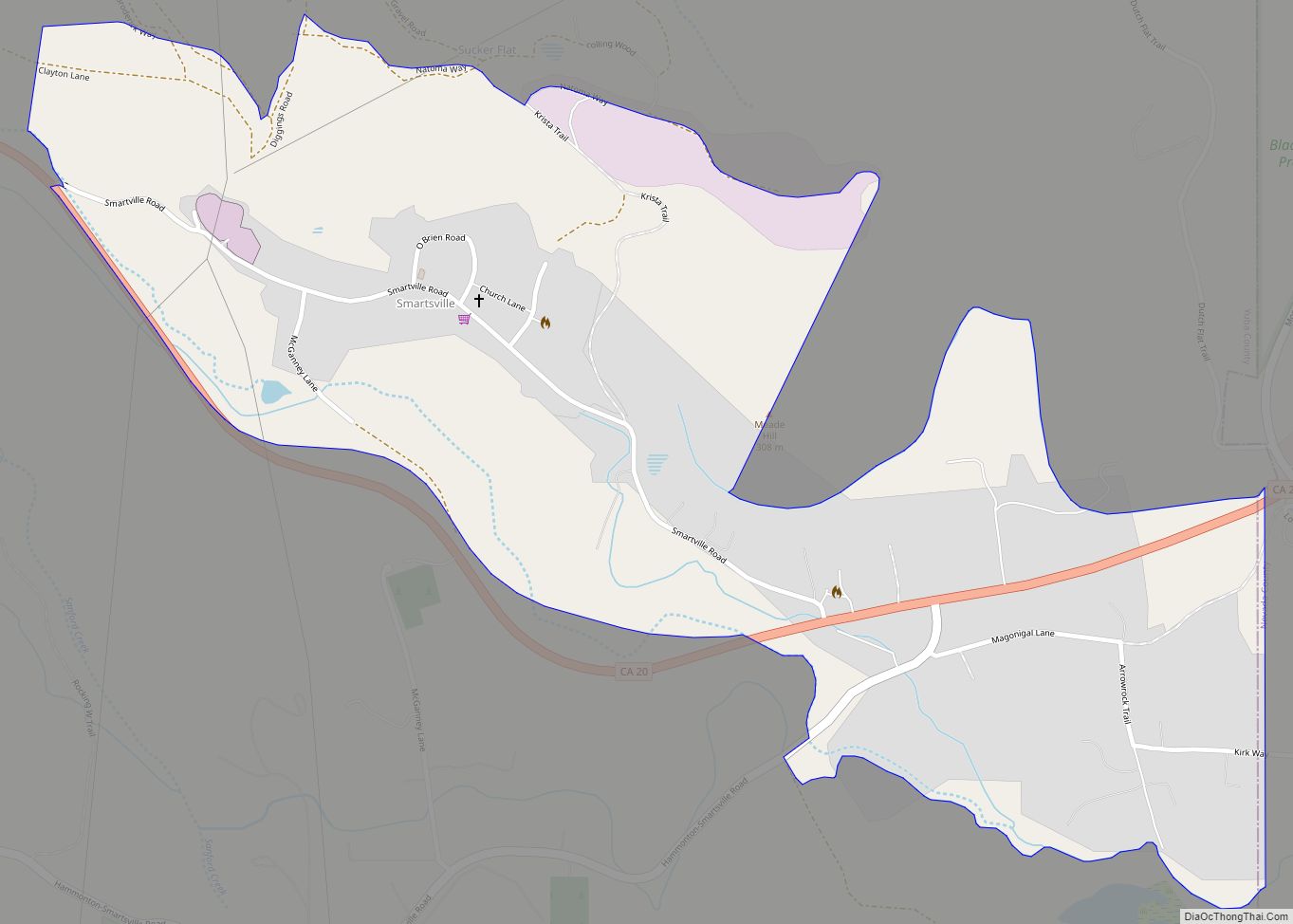 Map of Smartsville CDP