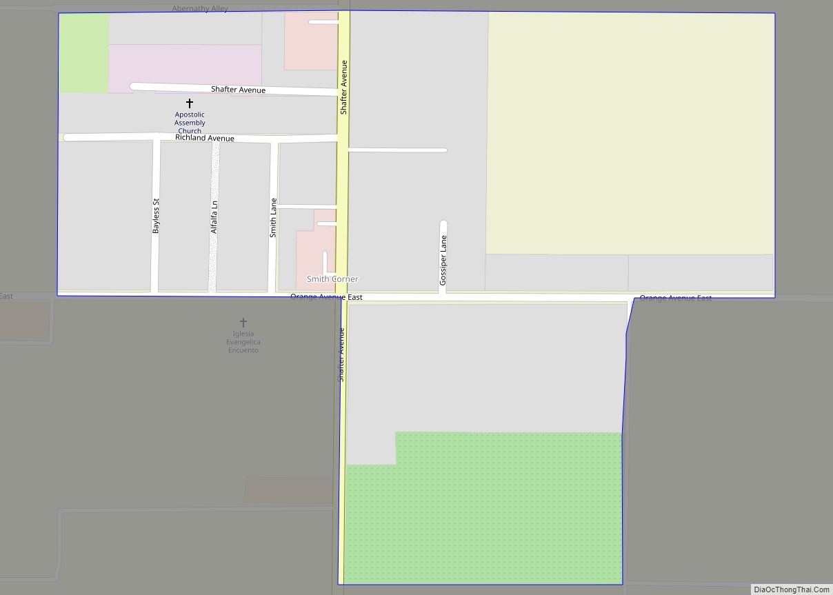 Map of Smith Corner CDP