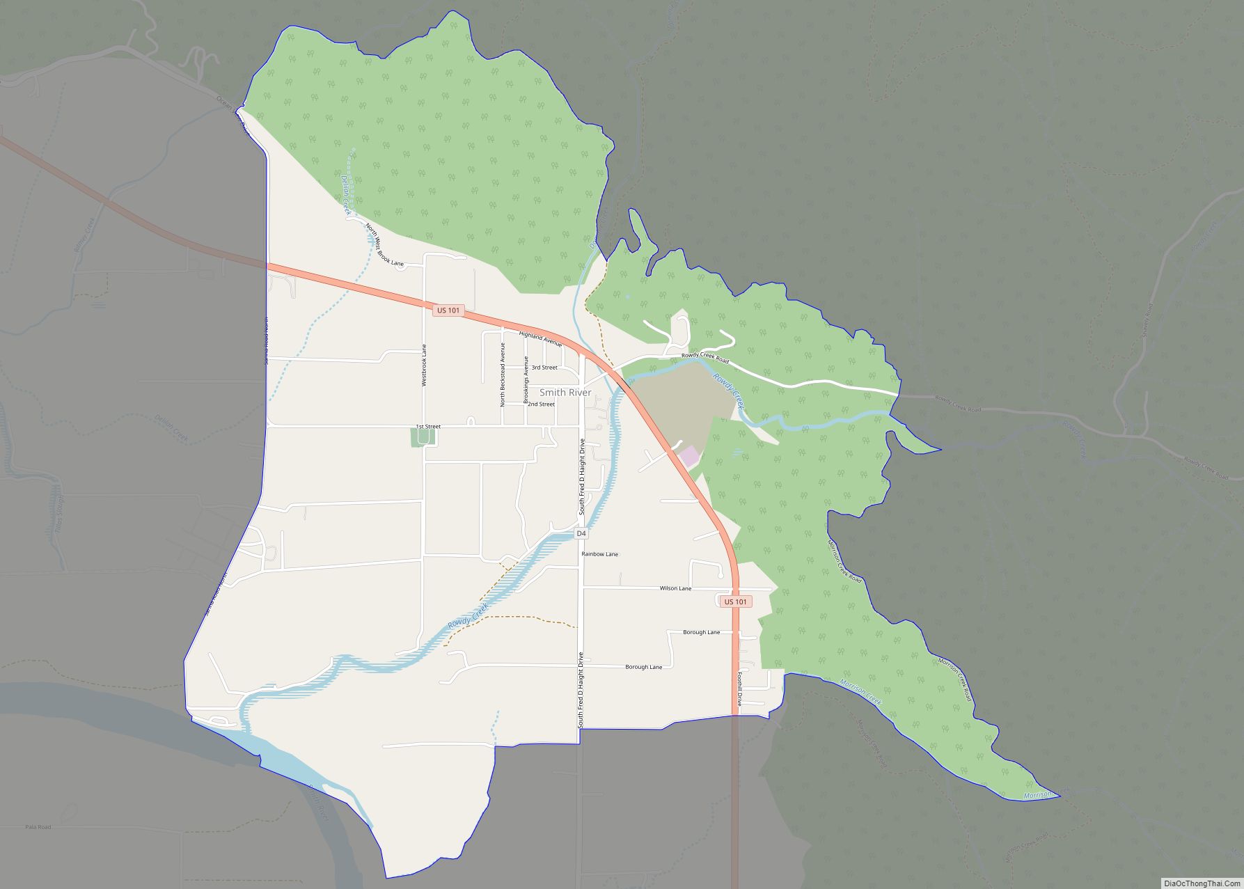 Map of Smith River CDP
