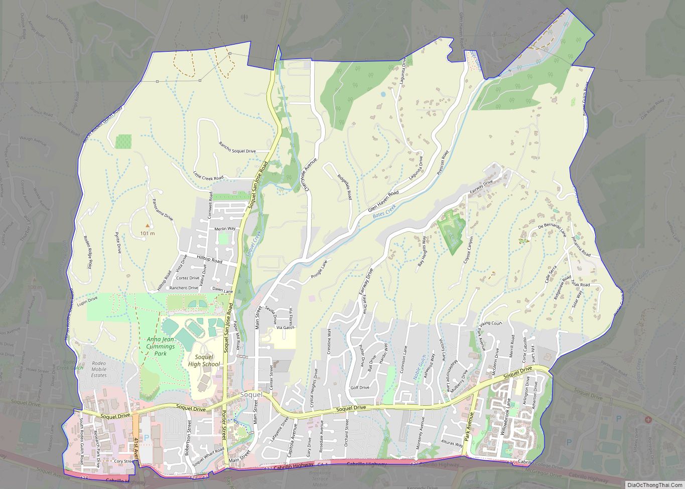 Map of Soquel CDP