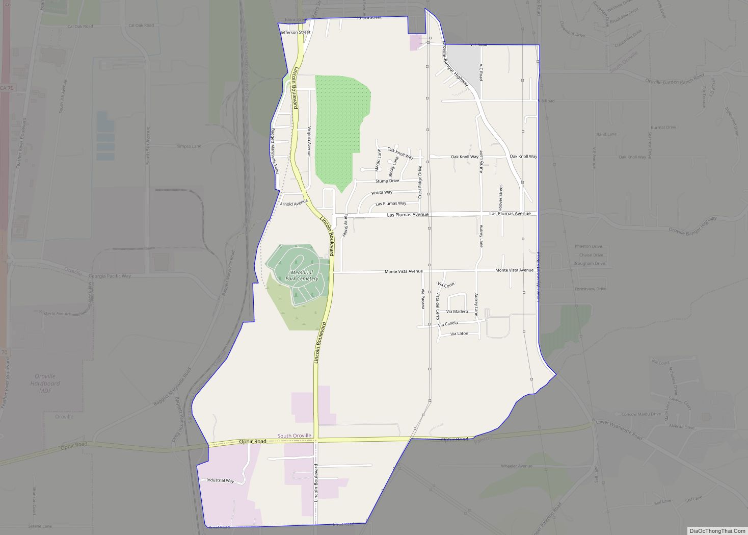Map of South Oroville CDP