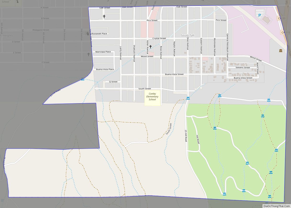 Map of South Taft CDP