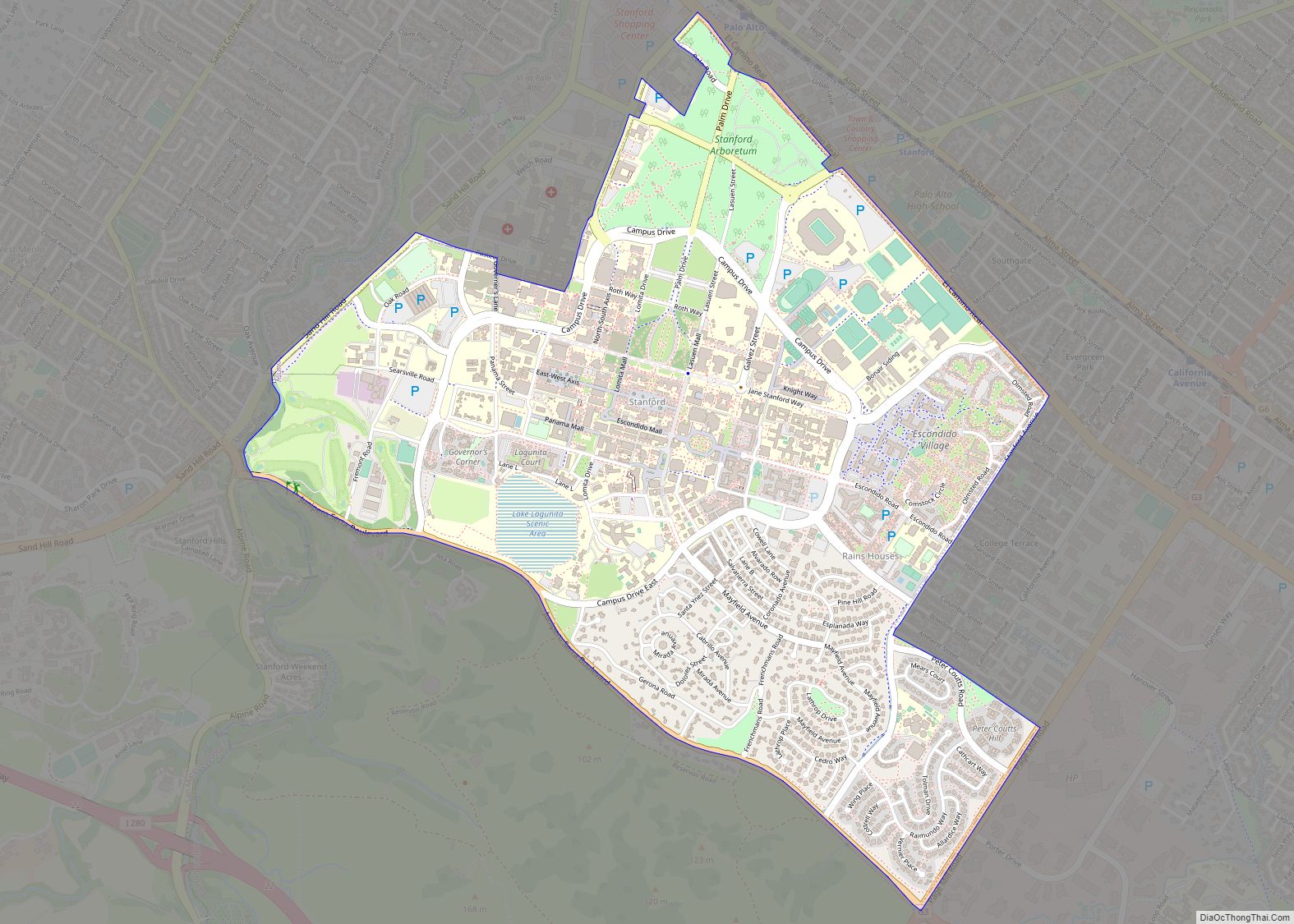 Map of Stanford CDP