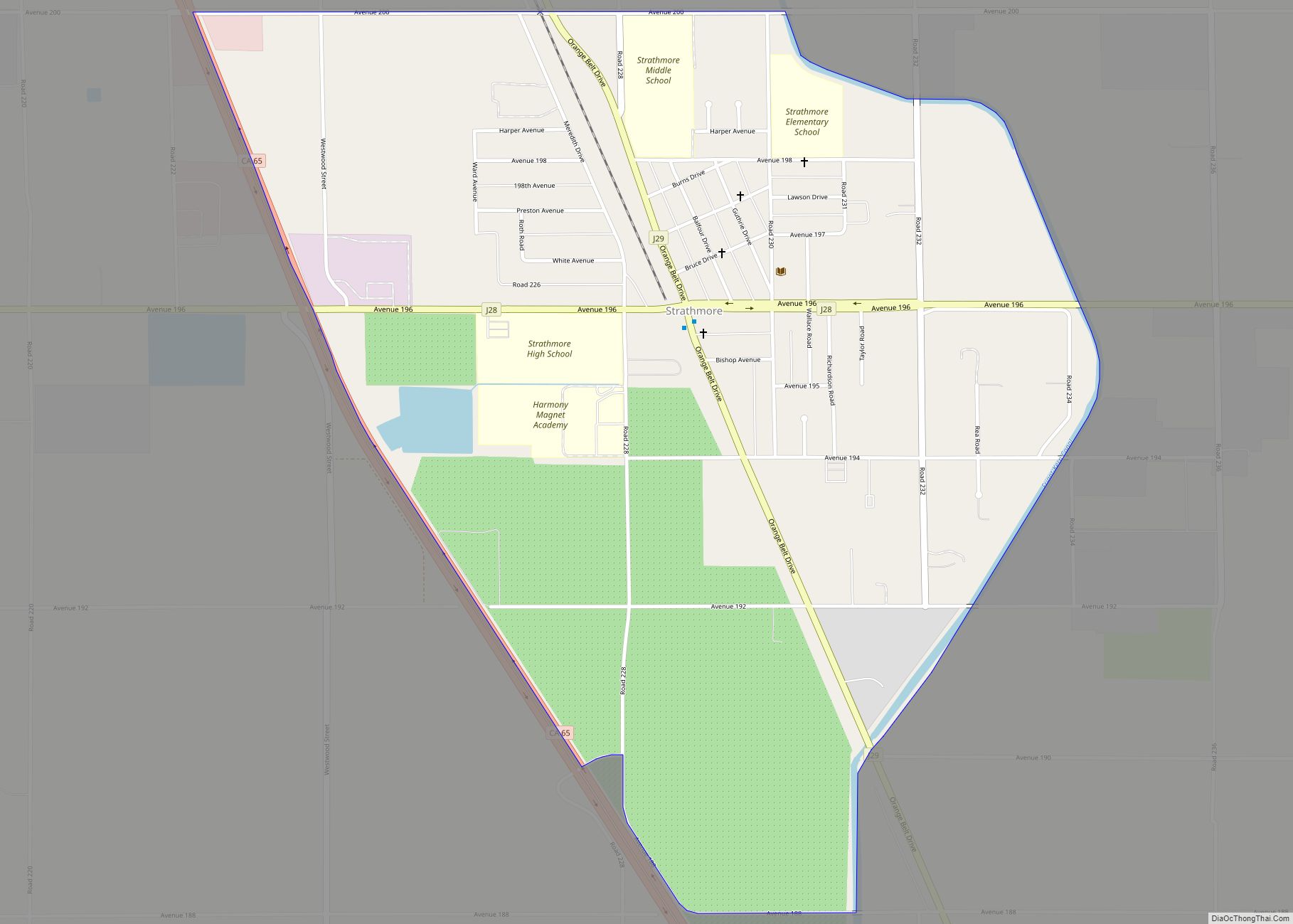 Map of Strathmore CDP