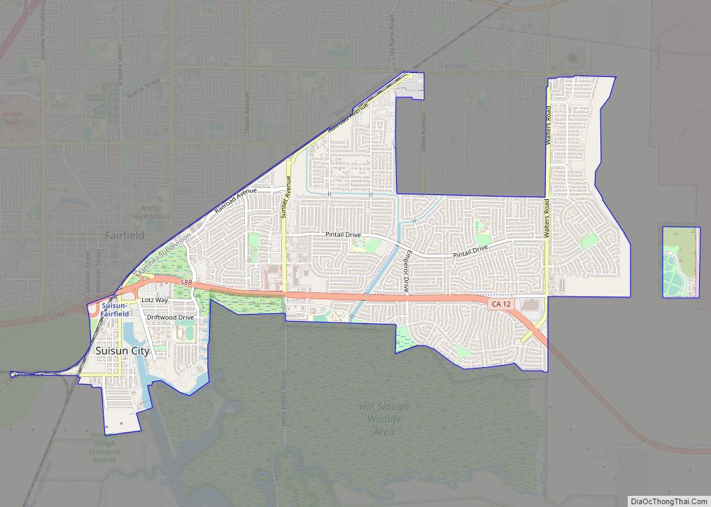 Map of Suisun City city