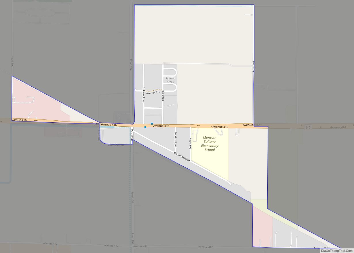 Map of Sultana CDP