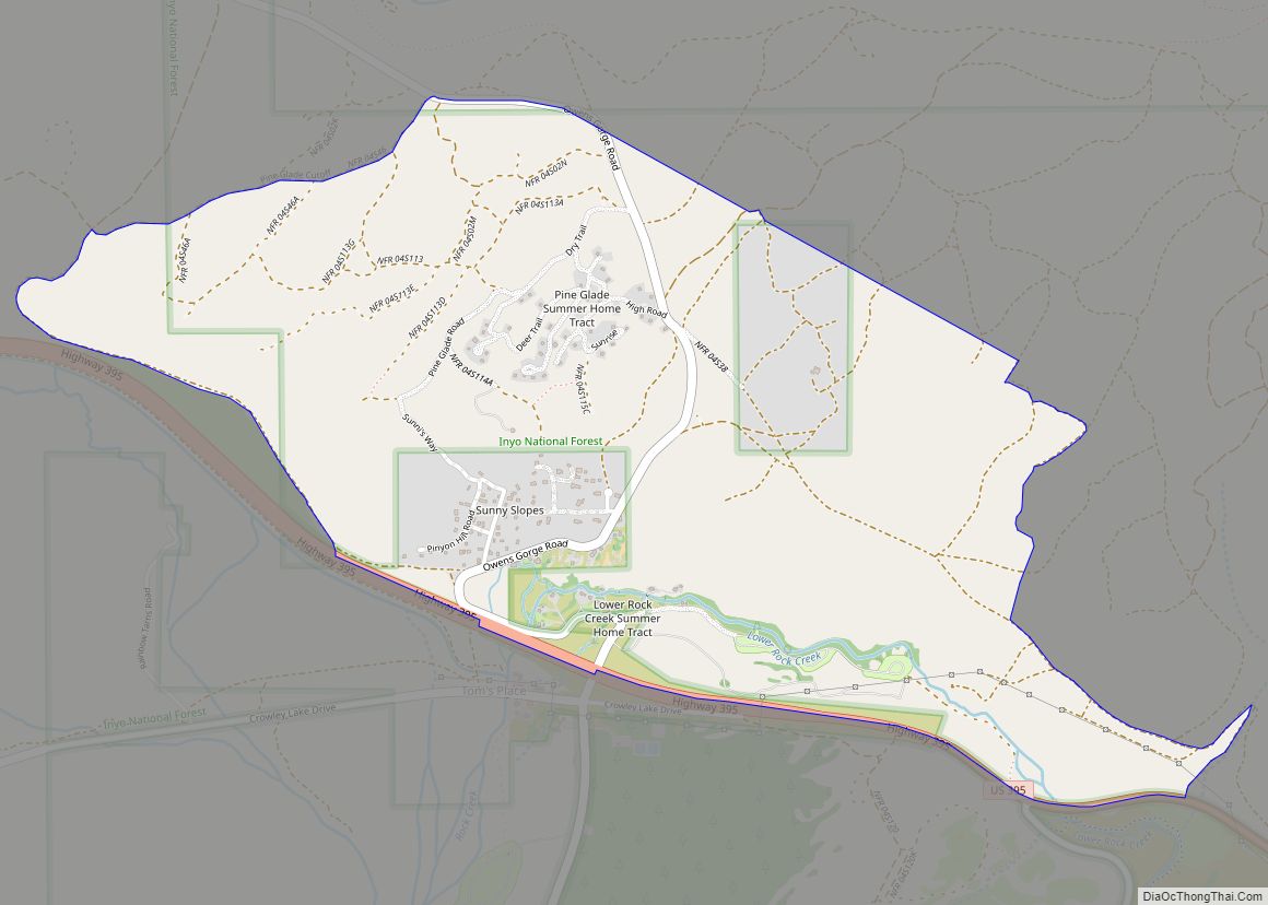 Map of Sunny Slopes CDP