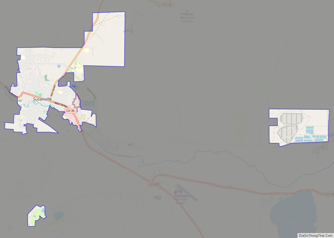 Map of Susanville city
