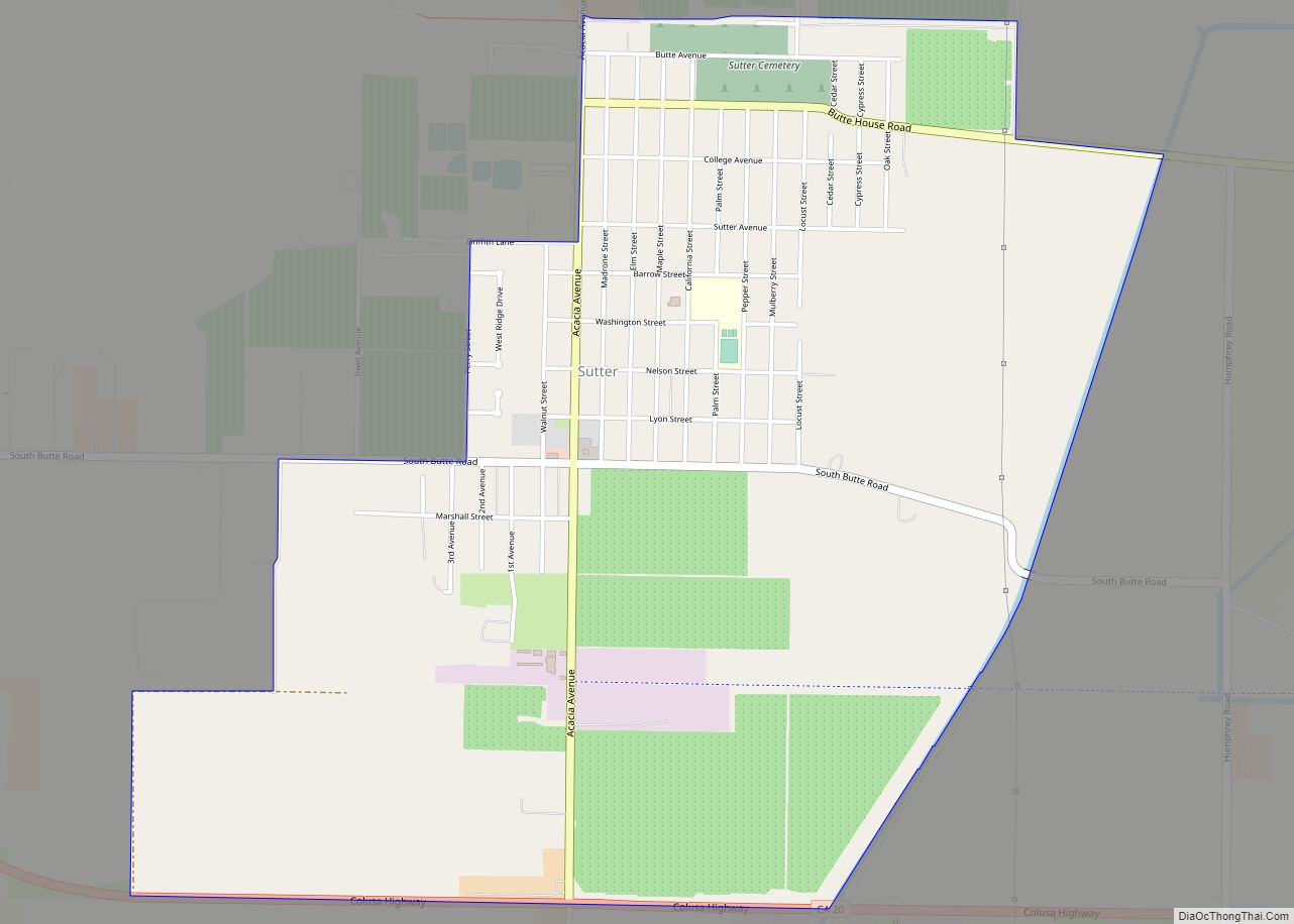 Map of Sutter CDP