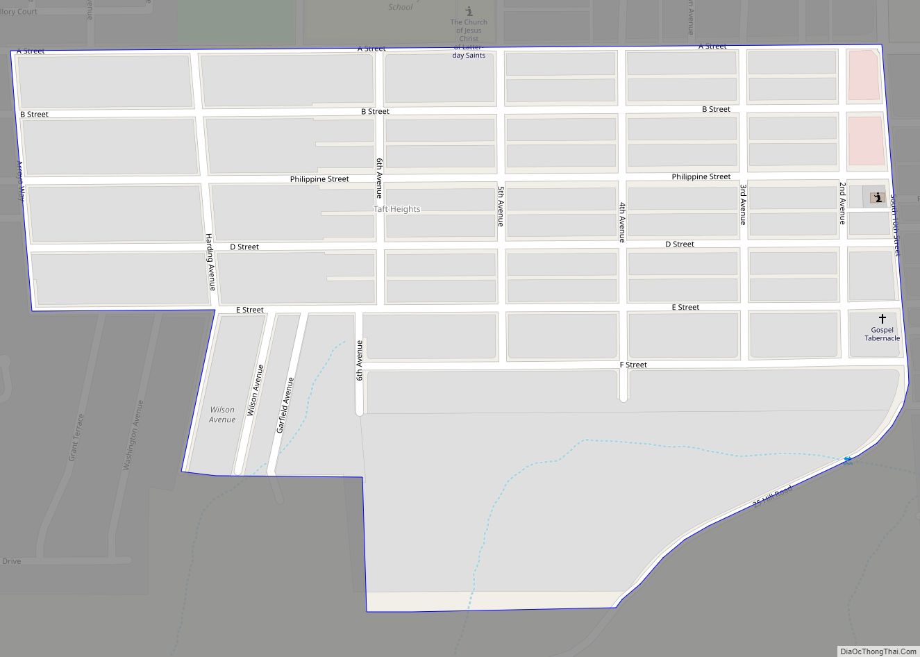 Map of Taft Heights CDP