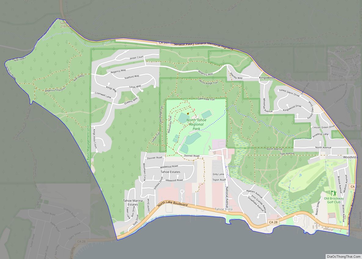 Map of Tahoe Vista CDP