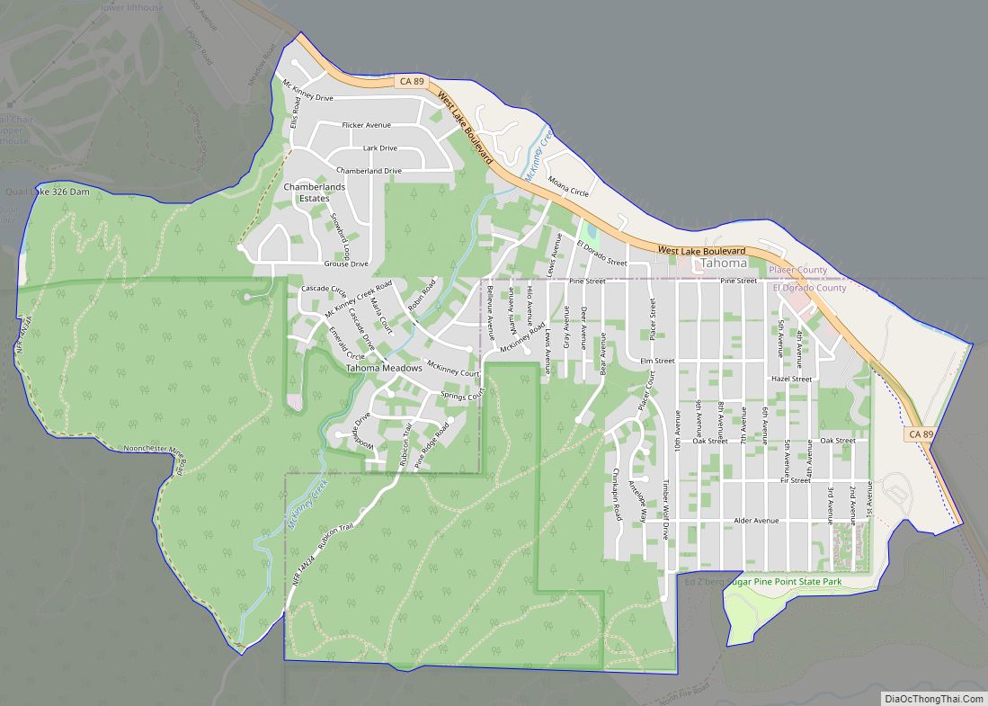 Map of Tahoma CDP