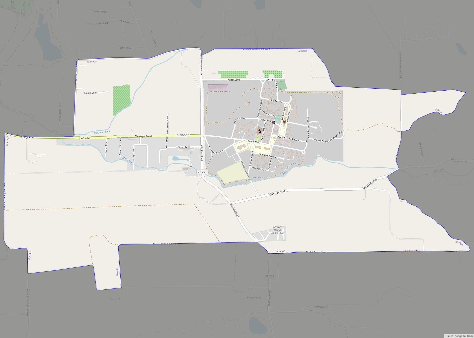 Map of Talmage CDP