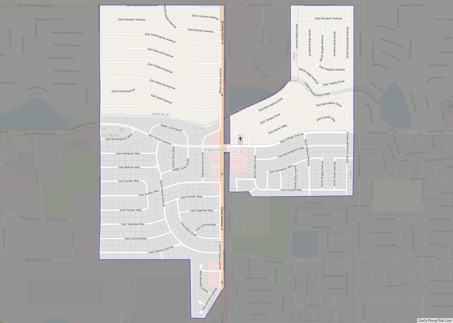 Map of Tarpey Village CDP