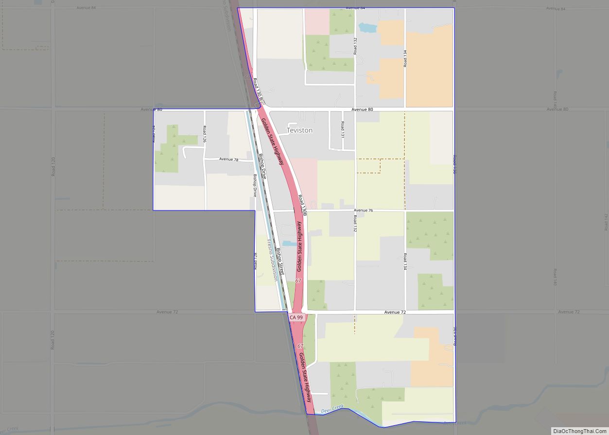 Map of Teviston CDP