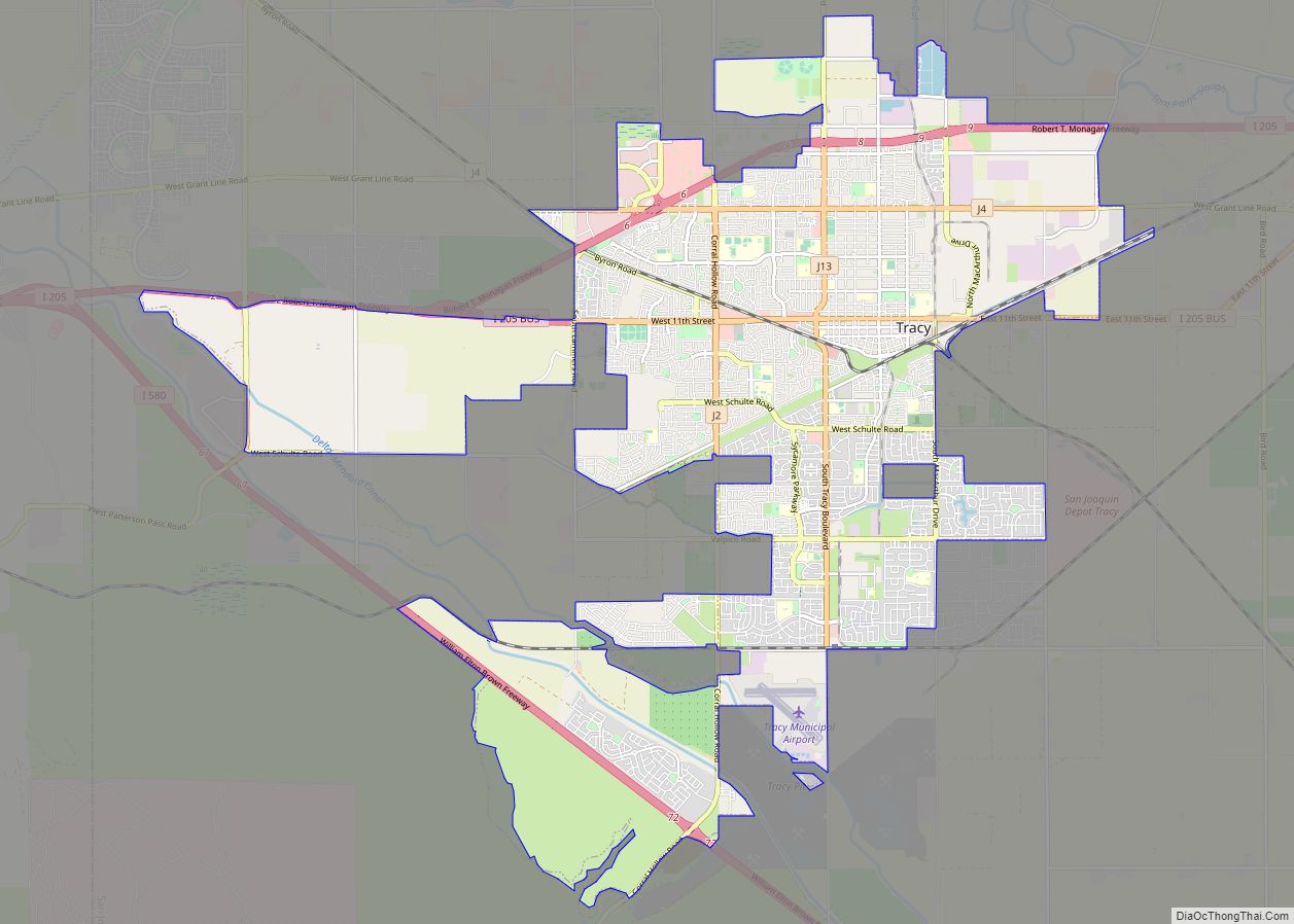 Map of Tracy city