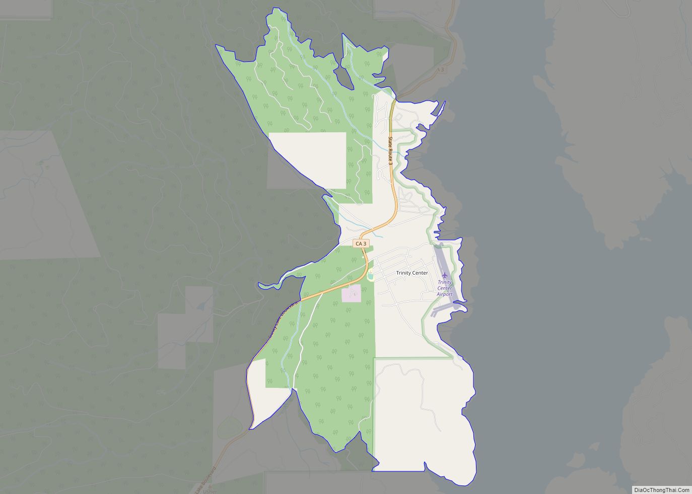 Map of Trinity Center CDP