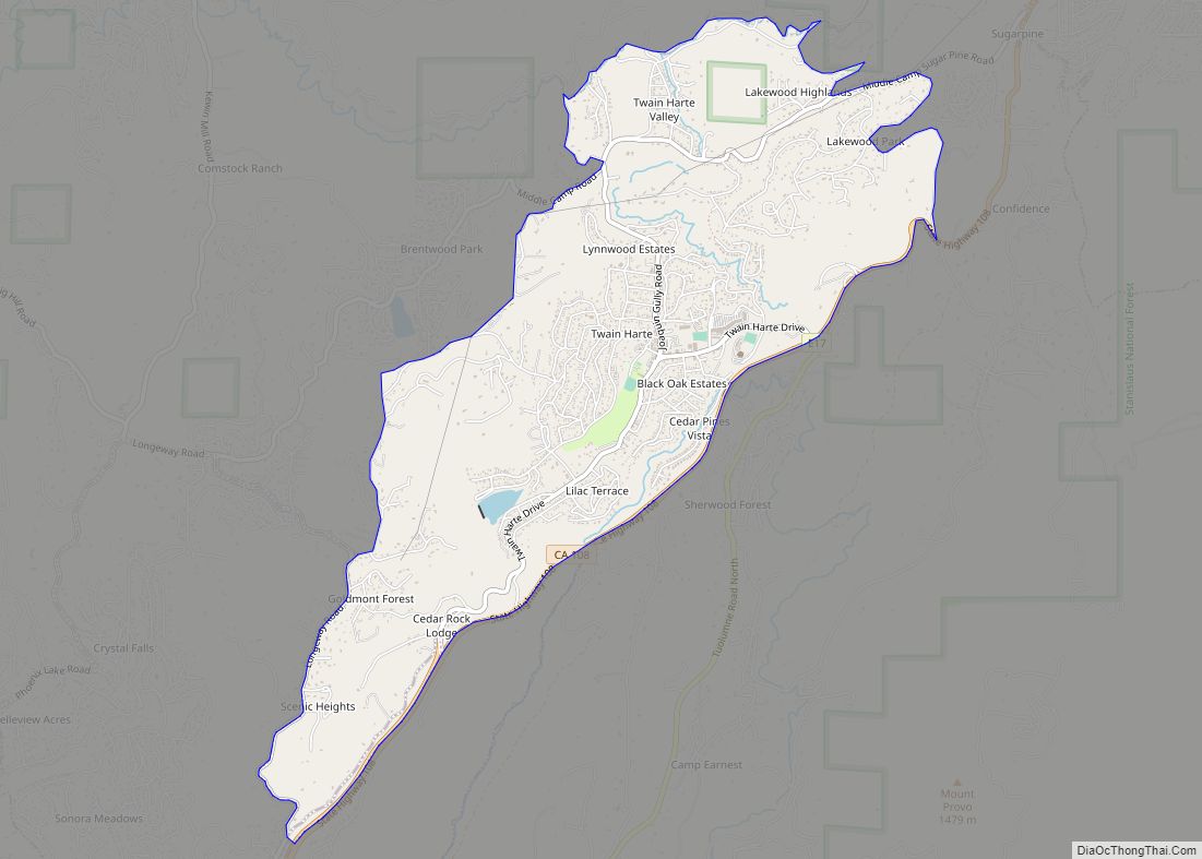 Map of Twain Harte CDP
